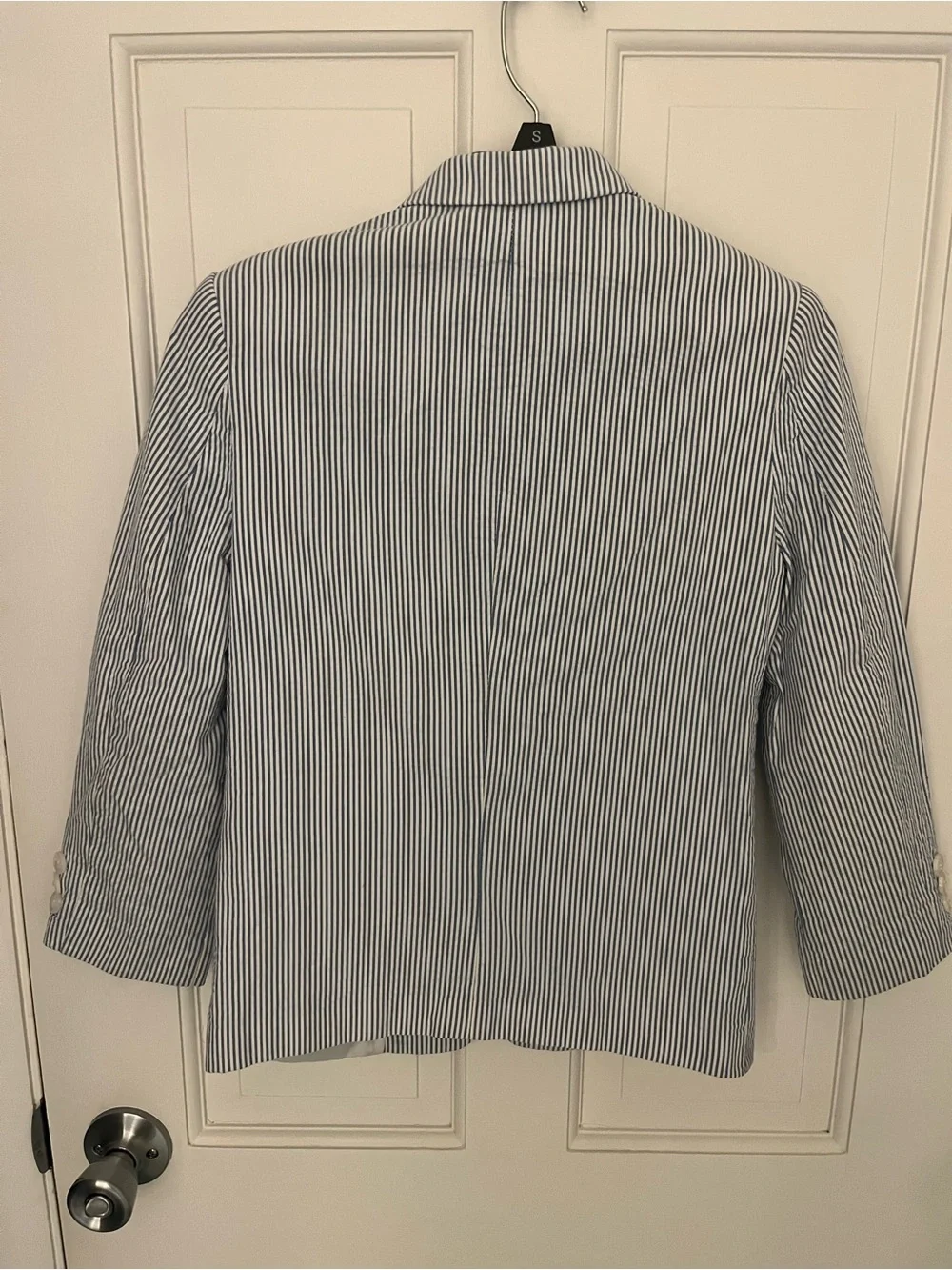 Class Club Boys Blue & White Seersucker Blazer - Size 8